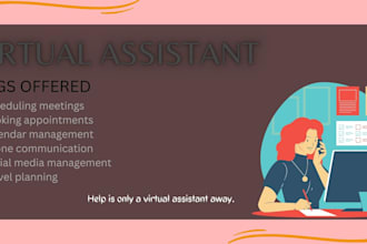 be your reliable virtual assistant for admin support tasks