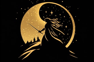 design a custom dnd, fantasy, sci fi, rpg animated game logo