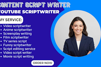 write an engaging you tube script writing youtube script comedy video script