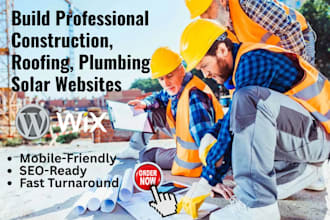 lead generating roofing website hvac website plumbing boiler repair website