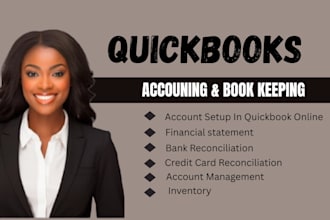 do accounting and bookkeeping with bank reconciliation in quickbooks online
