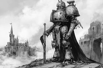 create your warhammer character illustration