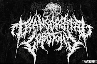 draw a brutal slam, death metal, grindcore, etc logo