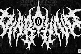 design a brutal death metal logo in my unique style
