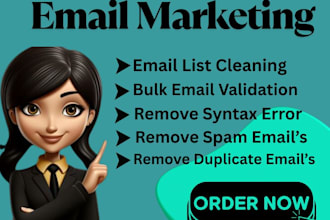 do bulk email validation, verification and email list cleaning service in 24 hrs