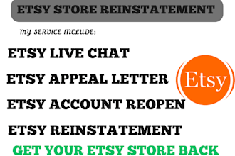 do etsy reinstatement with appeal letter and etsy reopen