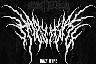 make black, slam, death metal logo for your band or brand