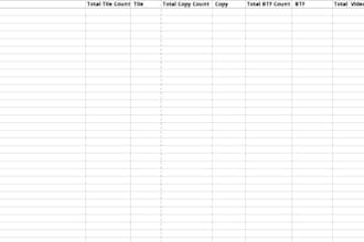 review, format data and add in formulas to automate future input