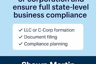 register your llc or corporation and ensure full state level business compliance