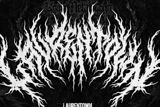 draw awesome logo death metal, black metal font