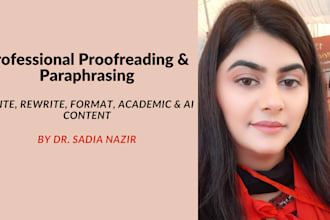 write, rewrite, proofread or paraphrase ai academic content