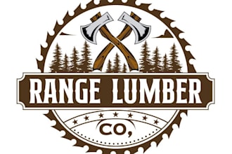 design a modern lumber logo with free unlimited revisions
