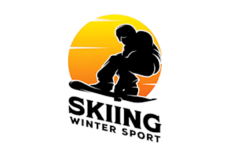 design modern local skiing club logo