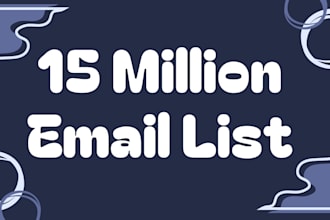 provide 15 million verified email list