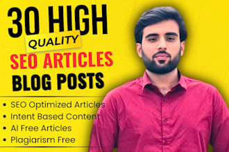 write 30 unique SEO friendly articles for google adsense approval