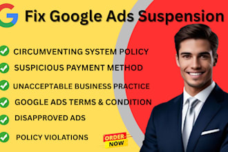 fix google ads account suspension,  circumventing system policy suspension