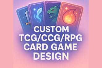 design a custom trading card game tcg ccg rpg with rules and templates