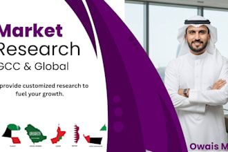 do primary market research and competitor analysis for gcc and global markets