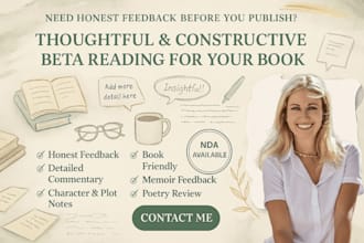 beta read fiction manuscript developmental edit