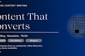 write social media content and blog posts for your business