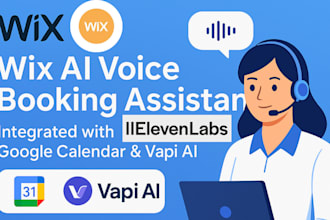 vapi ai voice booking assistant 11labs API google calendar for wix wp ghl site
