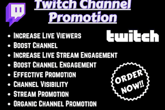 do twitch channel promotion, twitch live viewers for affiliate and chatters