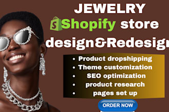 design jewelry shopify store fashion website jewelry dropshipping website