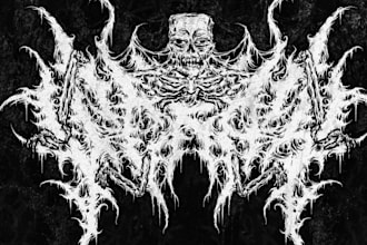 draw black, slam, or death metal logo for your band