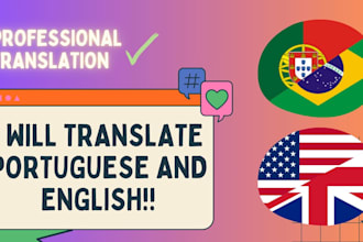 professionally translate english to portuguese and viceversa