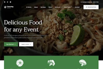 build food catering, restaurant, food ordering, cafe, bakery, delivery website