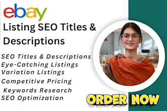 be your ebay lister, ebay listing, ebay seo listing, ebay product listing