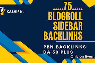 make 75 blogroll sidebar da 50 plus backlinks