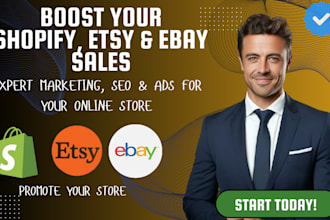 do SEO and marketing to grow etsy, ebay, and shopify sales