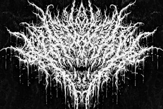 draw custom death metal logo for your need