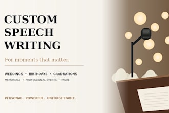 write a powerful custom speech for any occasion