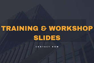 design a clean and modern training and workshop  powerpoint presentation