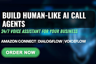 create ai call agents ai IVR using dialogflow, amazon connect, and voiceflow