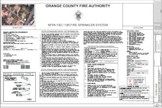 stamp architectural engineer construction mep fire sprinkler plan permit drawing
