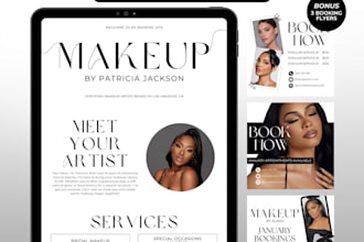 build makeup website, body contouring, spa, beauty saloon, cosmetics website