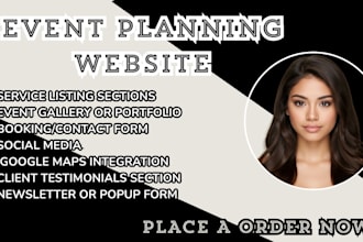 event planning website wedding planner website party planner site event booking