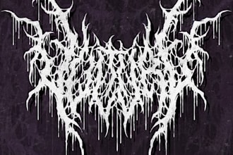 make black, slam, death metal logo for your band or brand