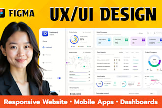 create ui ux design for saas, web app, dashboard in figma