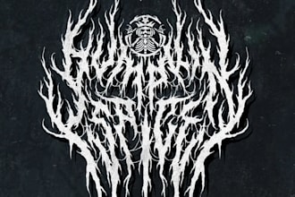 make awesome death metal, heavy metal, black metal font logo