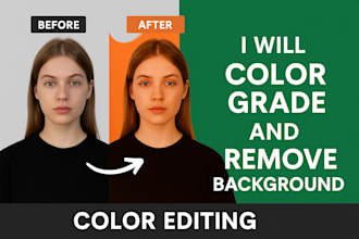 color grade and remove background from your photos