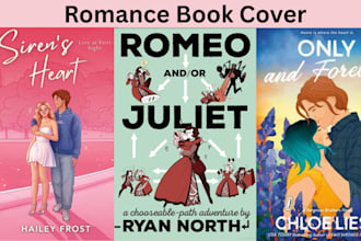 illustrate romance book cover, ebook cover, kdp book cover, book cover design
