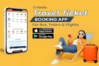 create flight booking app, resort booking, ticket booking app, hotel booking app
