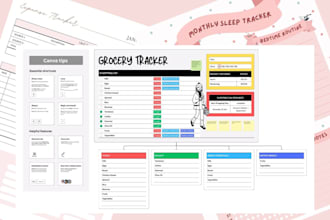 do etsy budget tracker planner canva monthly annual budget google spreadsheet