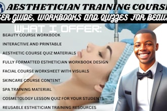 design engaging workbooks and quizzes for beauty and aesthetic courses