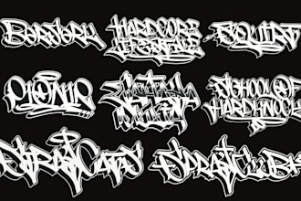 create graffiti original handstyle for your name,brand,etc