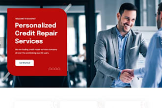 design credit repair website credit repair landing page on wordpress or wix